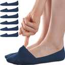 Sofier No Show Socks Womens, Non Slip Low Cut 6 Pairs Thin Silky Dress Footies Liner Invisible Socks Flats Loafers Sneakers 5-9