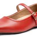 Cusolemore Mary Jane Flat Shoes with Arch Support and Hidden Wedge Heel, Women Ballet Flats, Mary Jane Flats, Comfortable Dress Shoes, 8.5