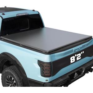 Truck Bed Tonneau Cover Compatible with Ford Super Duty 8.2 ft Long Box, 1999-2026 F250 F-250 F350 F-350, Soft Roll Up Style