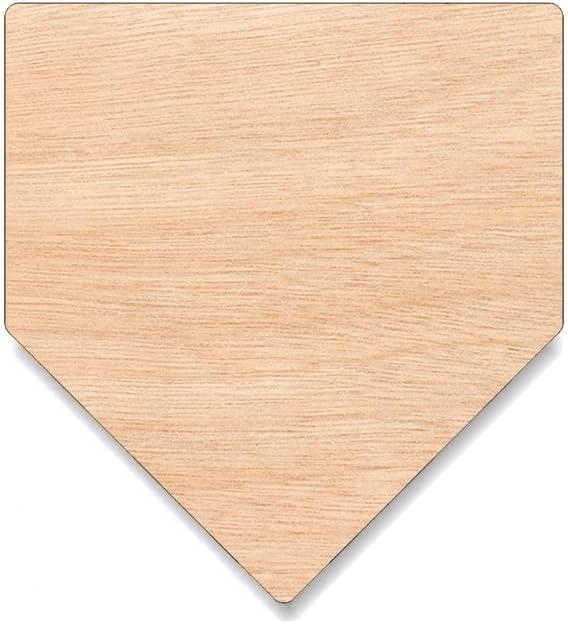 Unfinished Wood For Crafts - Home Plate Baseball Softball Diamond Base - Large & Small - Pick Size - Unfinished Wood Cutout Shapes Sports Team Trophy - Various Size, 1/8 Inch Thickness, 1 Pcs