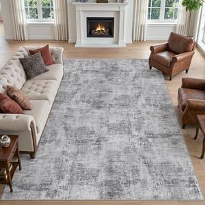 DEXI 8x10 Abstract Area Rugs for Living Room, Rug for Bedroom, Light Grey