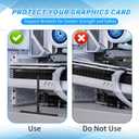 GPU Support Bracket, Aluminum Alloy Graphics Card Support Brackets Adjustable GPU Anti Sag Bracket GPU Stand Supporting for Video Card (Black)