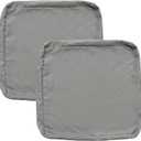 FLYMEI Patio Cushion Covers 25x25x5 Waterproof Outdoor Cushion Cover Replacement 2Packs Outdoor Seat Cushion Slipcover for Rattan Chair Sofa, Grey
