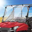 MDPROMCP Windshield Compatible With Polaris Ranger Mid-Size 400 2010-2014 | Shatter-Proof PC; Scratch-Resistant Coating; UV Anti-Haze Protection; Crystal-Clear Visibility; Blocks Wind Dust Debris