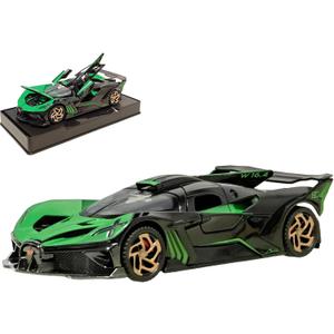 Toy Cars Compatible for Bugatti Bolide Cars Toy Bugatti Model Car Alloy 1:32 Diecast Collect Car Toy with Lights and Music, Pull Back for Kids Boys Festival GiftGreen