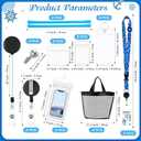 Cruise Ship Essentials 2026 Must Haves Kit- Packing List Lanyard with ID Holders,Luggage Tag Set, Waterproof Phone Holder, Magnetic Hooks, Travel Clothesline, Towel Bands, Mesh Bag Gifts