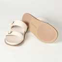 The Drop Women's Avona Two Strap Slide Sandals (6.5, Cream)