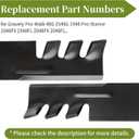 795757 Mulching Blades Compatible with Hust ler/John Dee re/Scag Freedom Z 48 in Mower, 482461 Gator Blades Replace for AM104489 481706 PC1255 038-5350-00, 3 Pack