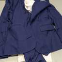 Visaccy Boys Suits Slim Fit Dress Clothes Ring Bearer Outfit (12 Years, Blue Suit Blue Plaid Tie)