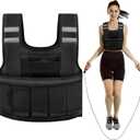 Adjustable Weighted Vest for Women and Men, 1-11 lbs/2-22 lbs/2-32 lbs Weighted Vest for Running, Walking, Strength Training with Reflective Strip & Storage Bag (Black)