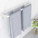 KLJKPA White 24 Inch Bathroom Towel Bar, Towel Racks for Bathroom Wall Mounted Hanging Bath Towels, Stainless Steel Single Towel Rod Holder