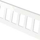 1 Pack BESTTEN 6-Gang Screwless Wall Plate, Decorator Outlet Cover, USWP4 Glossy Off White, Wallplate for Light Switch, Dimmer, GFCI, USB Receptacle, H4.69 x L12.0, ETL Listed