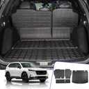Rongtaod Cargo Mat Compatible with 2023 2024 2025 2026 Honda CRV (Include Hybrid) Cargo Liner Trunk Mat Back Seat Cover Protector Honda CR-V Accessories (Fit Upper Deck, Trunk Mat+Backrest Mats)