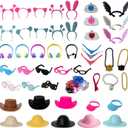 Rubber Duck Accessories 52PCS - Decorations for Rubber Duck - Hats Glasses Earphones Necklaces Wings Crowns DIY Accessories for Rubber Duck (Put On)
