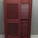 Louvered Vinyl Exterior Shutters Pair in #078 Wineberry