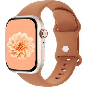 Silicone Sport Band Compatible with Apple Watch, Women Men, Soft Strap Replacement Wristband for iWatch Size: 38mm/40mm/41mm/(Series 10/11 42mm) S/M