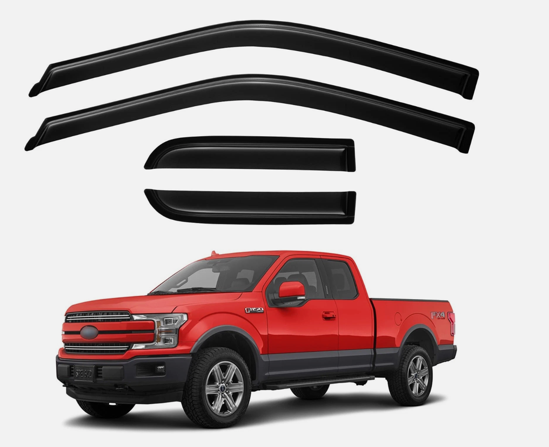Window Visors Rain Guards for 2015-2026 Ford F150 SuperCab, Out-Channel Window