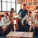 Soulchen Roll a Santa Dice Party Game for Family Set of 24 Christmas Dice Gift Exchange Game White Elephant Gift for Adults Group Party Activity Winter Holiday