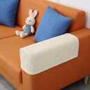 Cabilock Sofa Armrest Cover 2-Pack Universal Elastic Protective Slipcover 16.93X7.87X6.69 Inch Stretch Armrest Towels for Couch Chair Home Office