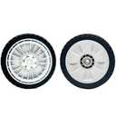 Replacement Lawn Mower Rear Drive Wheels for 42710-VR8-N00ZA - 8" Tires Assembly Compatible with Honda HRN216 Walk Behind Lawn Mower (Set of 2)