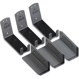 Set of 3
Borgen Bike Wall Mount Pedal Hook for E-Bikes, MTB & Road - Bicycle Wall Mount with Support Brackets and Wall Protection Pads, Suitable as Bike Rack Garage Bike Storage Shed and Bicycle Storage Indoor