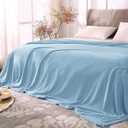 BEDELITE Fleece Blanket Full Size Linen Throw Blankets for Couch & Bed, Luxury Plush Cozy Fuzzy Blanket 84x90 inches, Super Soft Warm Lightweight Throw Blanket for Travel Camping