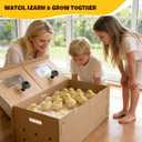 AsFrost 33" Extra Large Chick Brooder Box for 40 Chicks, Dual 75W No-Light Ceramic Heat Lamps, Adjustable Thermostat, 6 Waterproof Pads, Poultry Brooder for Quail, Rabbits & Reptiles