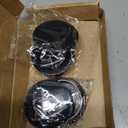 4 Pack Wheel Center Cover for Tesla Model 3 & Model Y/Model Y Juniper 2025,56mm Hubcaps Wheel Rim Cover Tesla Center Caps Hubcaps+4 Car Valve Stem Caps (Matte Black Background+Black Emblem)