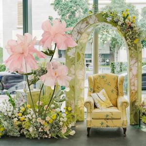 Large Artificial Flowers, 5.58ft Giant Standing Poppy Decorations, Handcrafted Huge Flowers for Wedding, Garden, Hotel, Office, Art Gallery& Shop Window Display (1, Pink-3)
