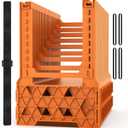 WELLUCK RV Sewer Hose Support 15FT, Blaze Orange RV Sewer Support with Adjustable Height Design, Secure Rubber Band and Carry Strap, Quick Setup and Collapse for Campers Travel Trailers and Motorhome