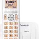 Panasonic Cordless Phone, 1.6" Backlit Display, Call Block, Speakerphone, 10 Hours Talk Time, 1 Handset - KX-TGC200W (White)