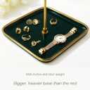 VROOMIUM Necklace Holder- Ceramic Base 1ft Height Jewelry Organizer Stand, Aesthetic Jewelry Hanger Display for Necklaces, Bracelets, Rings, Exhibidor de Collares-Elegant Green