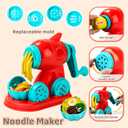 70 PCS 4 in 1 Dough Sets for Kids Ages 3-4-8, Art Crafts Dough Tools Kit, Ice Cream Playset Noodle Hamburger Cake Maker Machine, Kitchen Creations Food Play Toys Toddlers Boy Girl