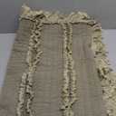 Ultra Soft Pre-Washed Quilted Throw Blanket, Ruffle Fringed Olive Green Decorative Throw, Sage Green Stone Washed Chic Rustic Blanket for Sofa Couch Bed, 50"x 60"