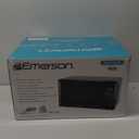 Emerson MW7302B Compact Countertop Microwave Oven with Touch Control, LED Display, 700W, 10 Power Levels, 6 Auto Menus, Glass Turntable and Child Safe Lock, 0.7 Cu., Ft. Black