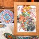 capasin Mandala Stickers 48 Pcs PET Kit for Scrapbooking Waterproof Clear Sticker Junk Journaling Supplies Journal Diary Planner Collage Laptop Paper Crafts Outlines Glitter Shiny Decorative Decals