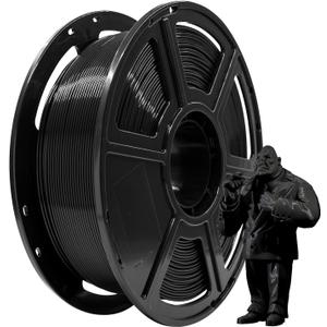 FLASHFORGE PLA Filament 1.75mm, 3D Printer Filament 1kg (2.2lbs) Spool, Dimensional Accuracy +/- 0.02mm, 3D Printing Filament Easy to Use and Fits for Most FDM 3D Printers (Black)