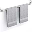 Brushed Nickel Towel Bar, 18 Inch Towel Racks for Bathroom Wall Mounted, SUS304 Stainless Steel Bathroom Towel Holder, Total Length 20.4 Inch Towel Bars