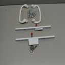 8.5" Legacy Sliding Patio Glass Door Keyed Offset Latch White Handle Set with Keys - Sash Controls 2265 Keyed Lock - Fits 3-15/16" Screw Hole Spacing and 1-1/4" to 2-1/4" Door Thickness