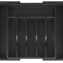 Expandable Silverware Drawer Organizer – Adjustable Utensil Tray & Cutlery Organizer, BPA-Free Plastic Flatware Divider, Non-Slip Kitchen Drawer Organizer (Fits 12–22” Drawers, 8 Compartments)