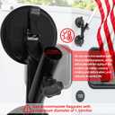Quick Flag Mount for RVs, New Upgrade Suction Cup Flagpole Holder, Strong Suction Heavy Duty Metal RV Flag Pole Mount Compatible with Camper, Truck, Boats, Yachts