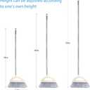 Angle Broom for Hardwood Floors - Soft Bristled Indoor & Kitchen Broom (Light Pink)