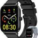 Smart Watch for Women Men Fitness: Waterproof Make Answer Call Digital Mens Watches Running Pedometer Smartwatch for Android Phone iPhone Samsung Compatible Heart Rate Monitor SpO2 Step Tracker