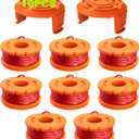 10 Pack Trimmer Spool Line for Worx,(WA0010)Replacement Trimmer Spool Line for Worx, Trimmer Line Refills 0.065 inch for Worx, Suitable for Worx String Trimmers (8 Pack Grass Trimmer Line,2 Trimmer Cap)