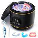 BlueFire Ultrasonic Retainer Cleaner for Dentures, Mouth Guard, Night Guard, Jewelry, 45kHz Professional Dental Ultrasonic Cleaner, Portable Ultrasonic Retainer Cleaner for Home Travel