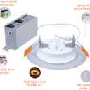 HALO RL 6 in Recessed LED Canless Dual Mode Night Light and Downlight, 1000 Lumens, Selectable CCT 2700K-5000K, Dim to Warm Technology, Matte White - RLNL6109FSD2W1EWHDM