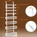 Moforoco White Over The Door Pantry Organizer, Pantry Organization and Storage, Metal Hanging Spice Rack Shelves Door, Seasoning Shelves, Laundry Room Organization, House and Kitchen Essentials