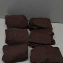 Genina Waterproof Seat Covers for Dining Room Chairs Covers Dining Chair Cover Kitchen Chair Covers (Chocolate, 6 Pcs)
