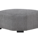 Sitswell Harmony Gray Sectional Ottoman