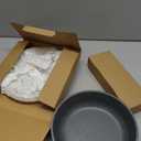 SENSARTE Nonstick Frying Pan Skillet with Lid, Omelet Pan with Cover, Healthy Egg Pan Chef's Pan, Kitchen Cooking Pan, PFOA Free (8inch + Glass Lid) (Gray Granite)